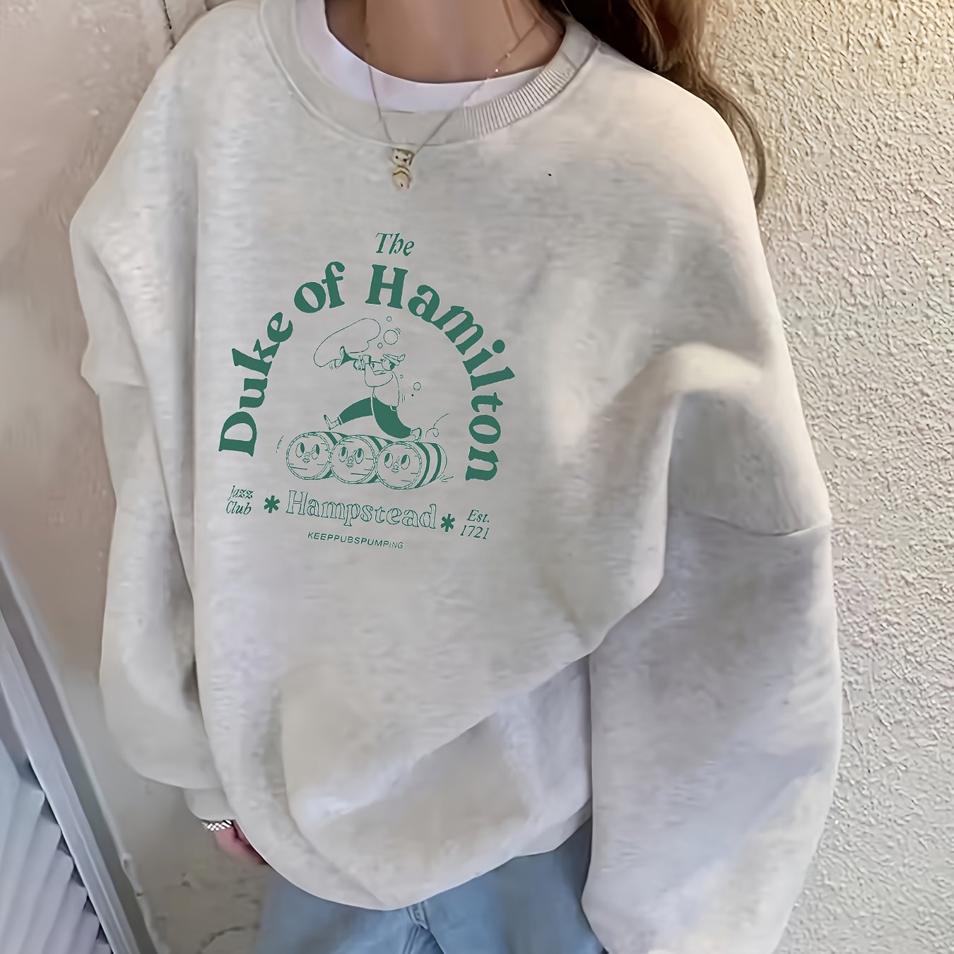 Women'S Cozy Fleece-Lined Crewneck Sweatshirt with \