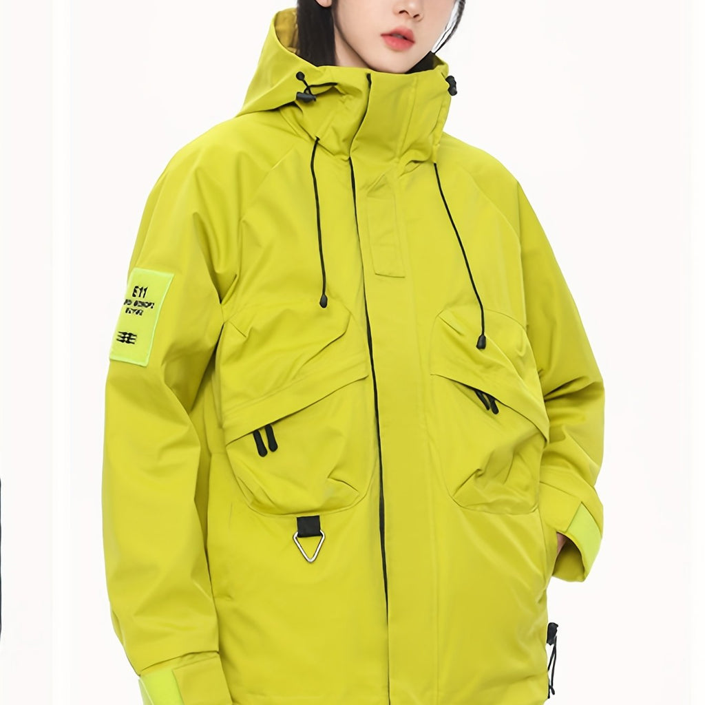 All-Weather Hiking Jacket - & Wind-Resistant Outdoor Coat with Taped Seams