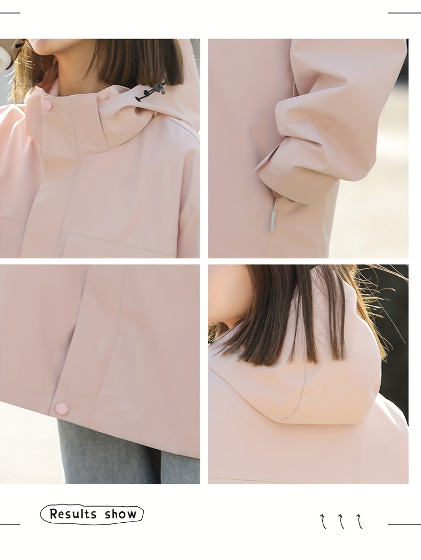 Women's Lightweight Windproof Outdoor Jacket with Removable Hood - Stand Collar Zippered Hiking Coat