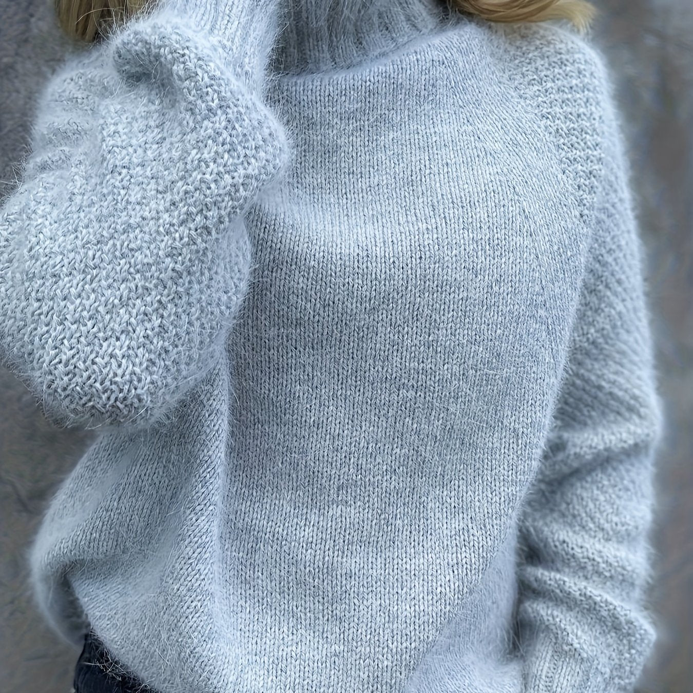 2025 Autumn\u002FWinter New Women's Elegant Solid Color High Neck Long Sleeve Pullover