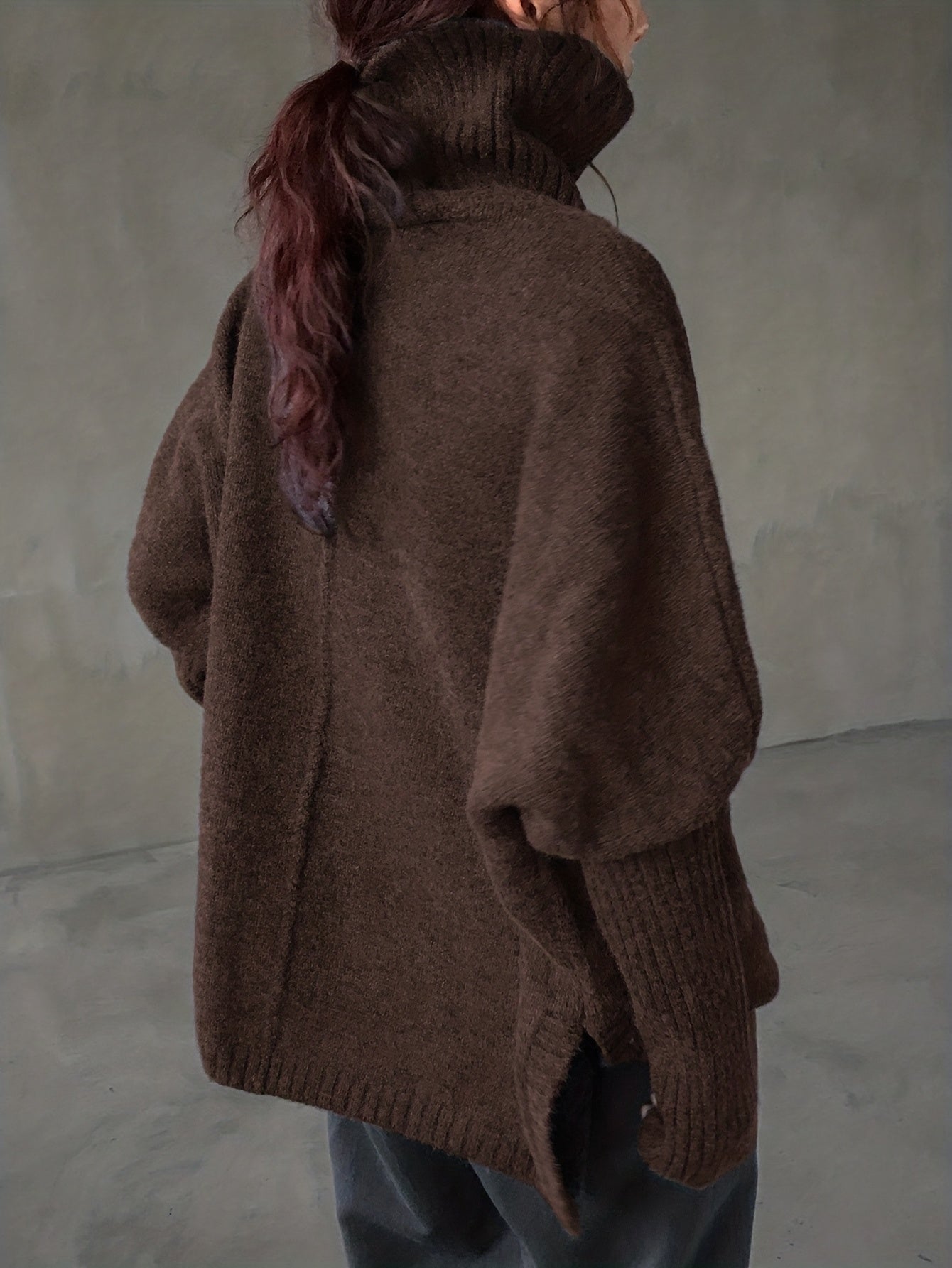 Plus Size - Plus Size - Plus Size - Plus Size - Plus Size Women'S High Neck Sweater - Cozy Winter Warmth