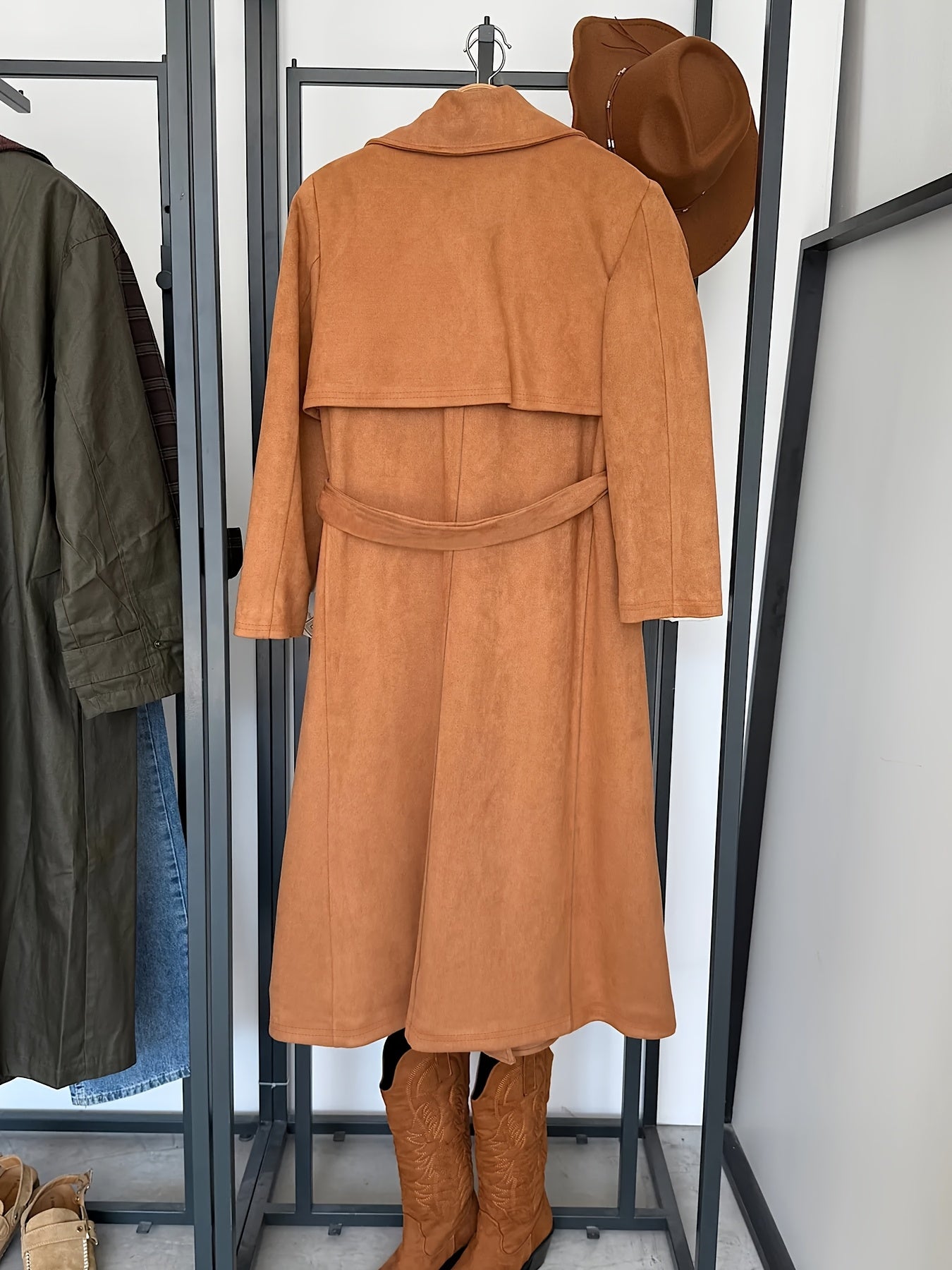 Plus Size - Plus Size - Women'S Vintage Trench Coat - Long Formal & Everyday Outerwear with Belted Waist