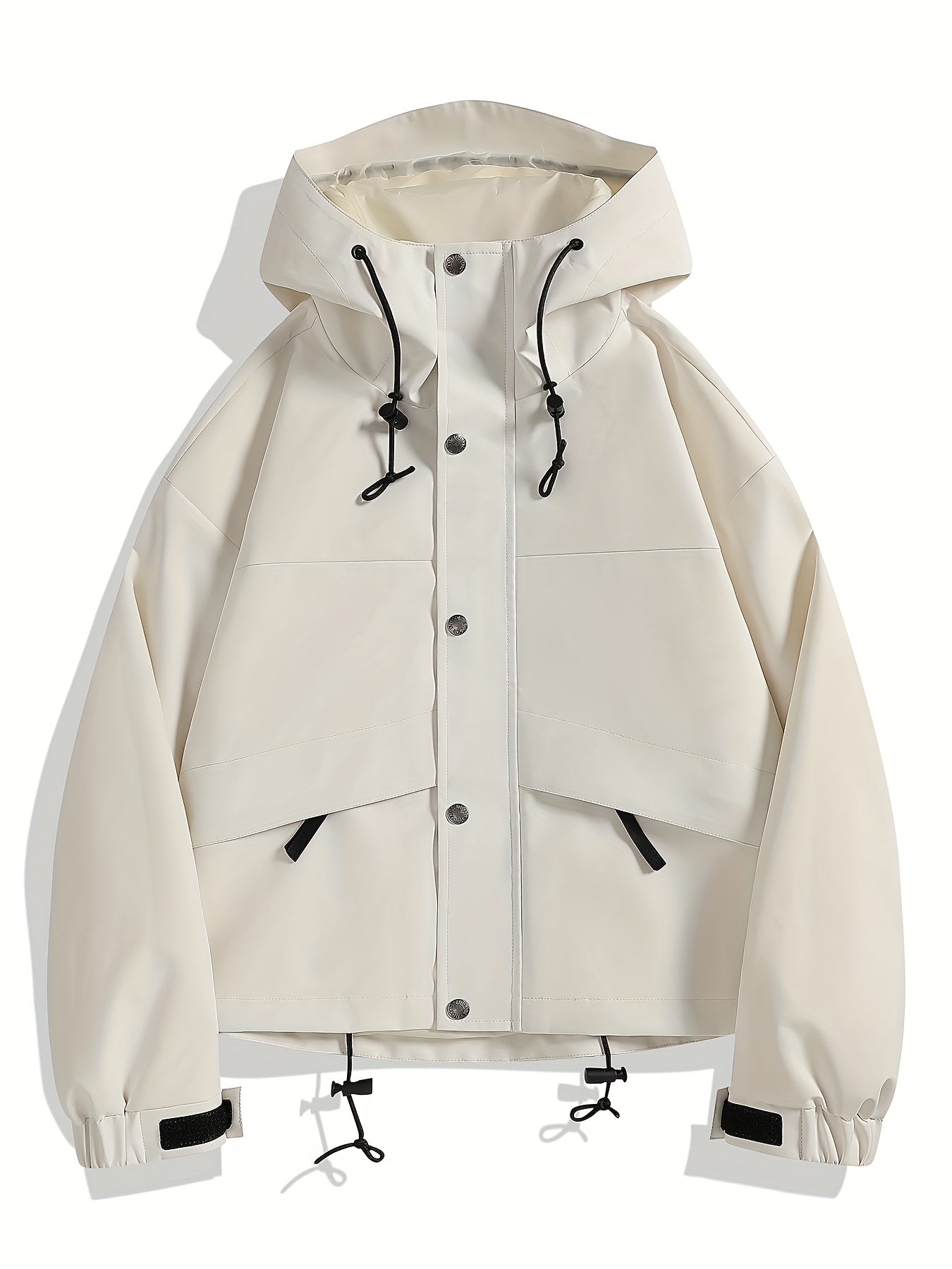 Kesixsty Women's Hooded Outdoor Windbreaker Jacket - Full-Zip Winter Coat with Full-Zip Front