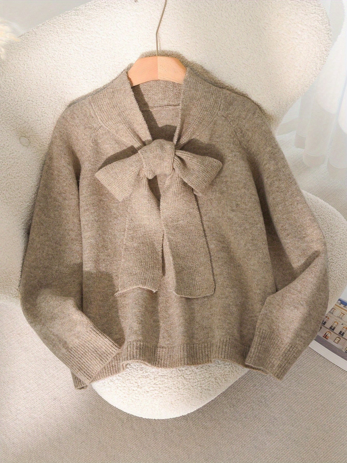 Plus Size - Elegant Plus Size Women'S Fall\u002FWinter Sweater | Crew Neck, Solid Color