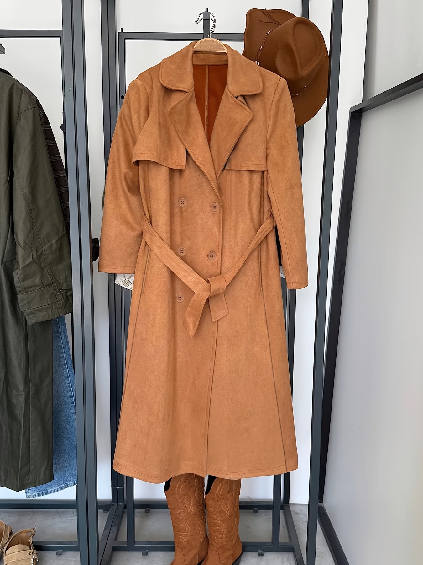 Plus Size - Plus Size - Women'S Vintage Trench Coat - Long Formal & Everyday Outerwear with Belted Waist