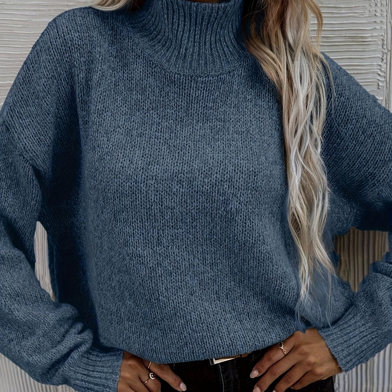 Elegant Cable Sweater Soft Knitwear Women's Oversized Beige Cable Sweater