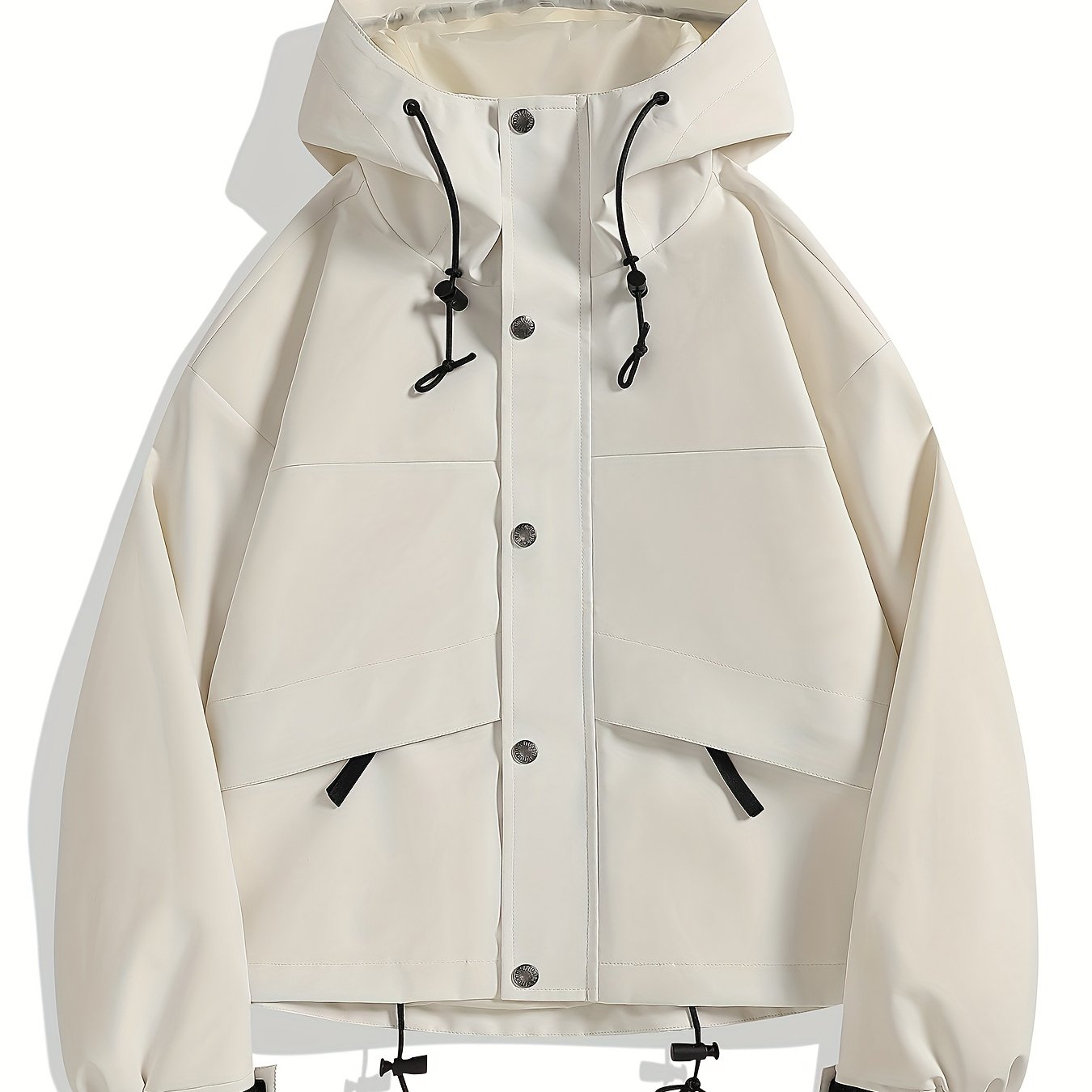 Kesixsty Women's Hooded Outdoor Windbreaker Jacket - Full-Zip Winter Coat with Full-Zip Front