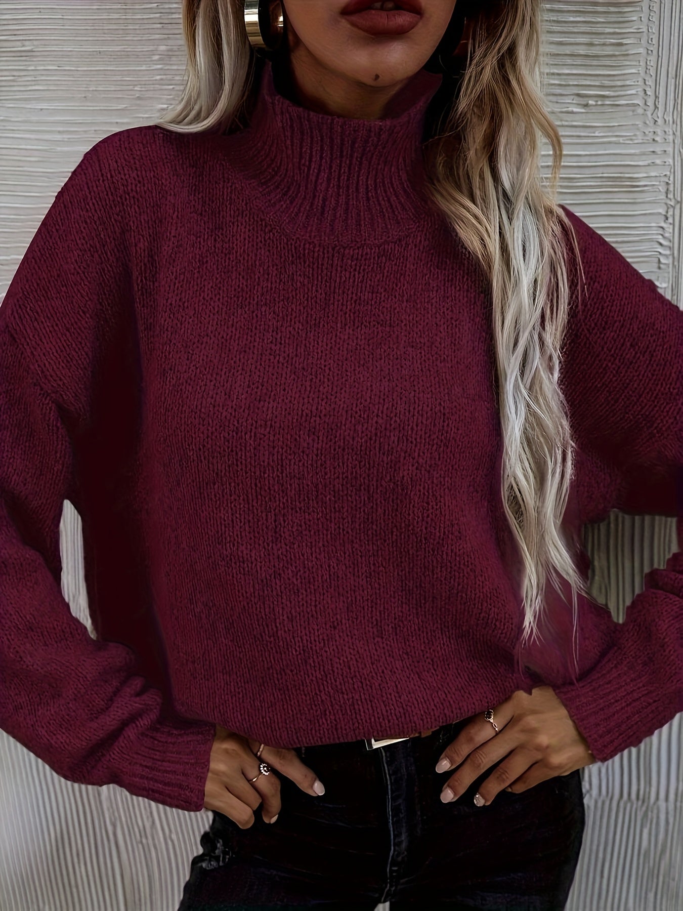 Elegant Cable Sweater Soft Knitwear Women's Oversized Beige Cable Sweater