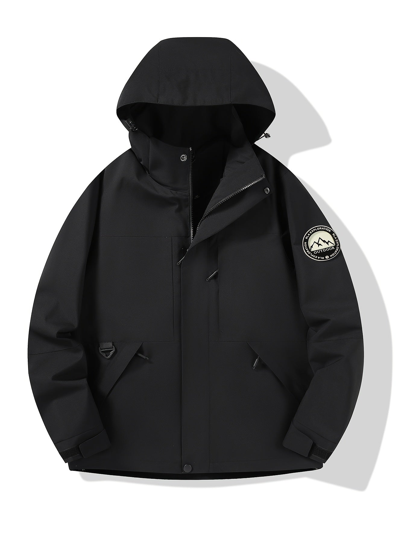 Kesixsty Women'S Windproof Jacket with Hood - Full-Zip Outdoor Coat, Non-Stretch Fabric