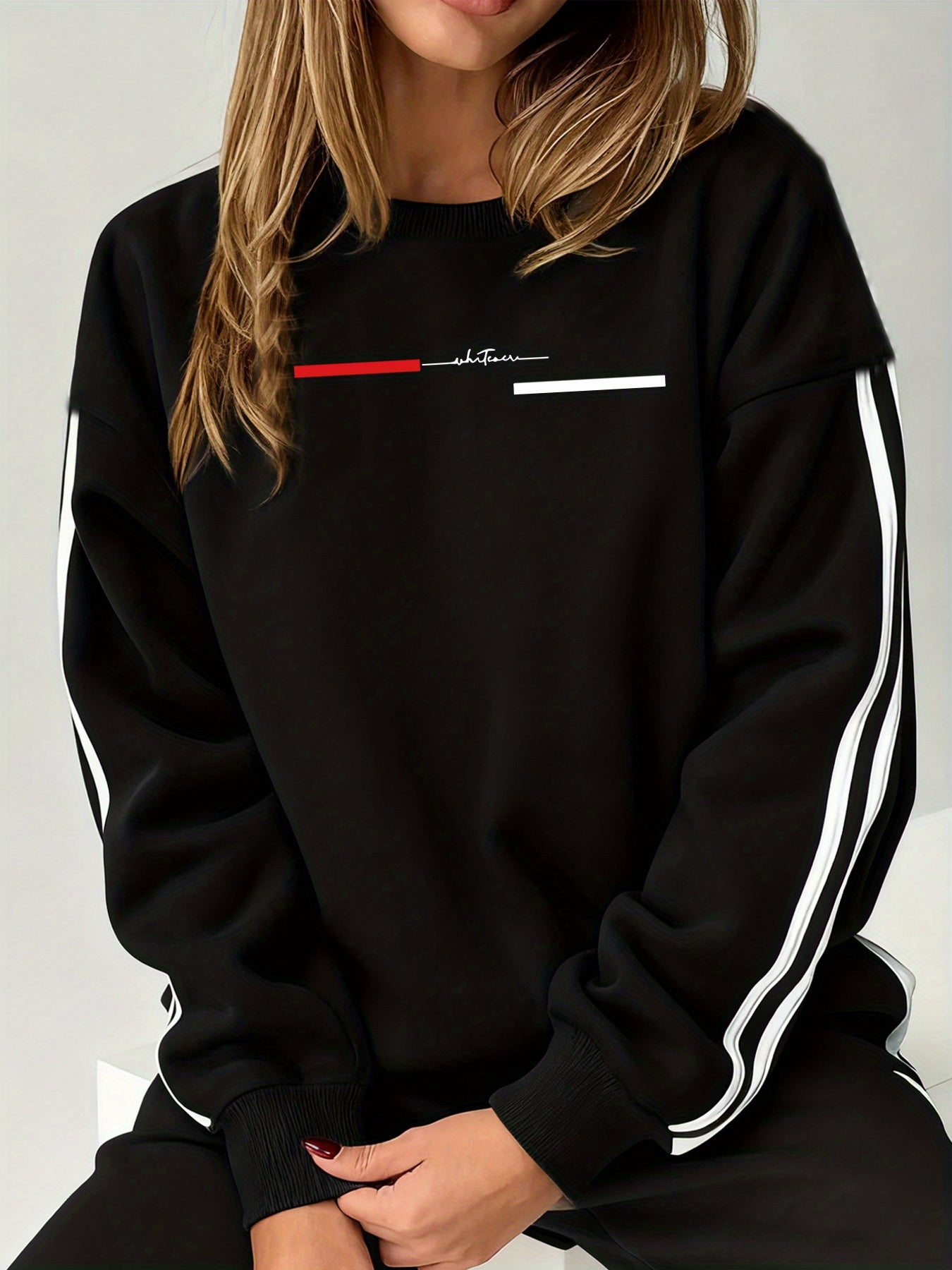 Comfortable and Versatile Women's Clothing, Casual Long-Sleeve Crewneck Sweatshirt with Fun Printed Patterns