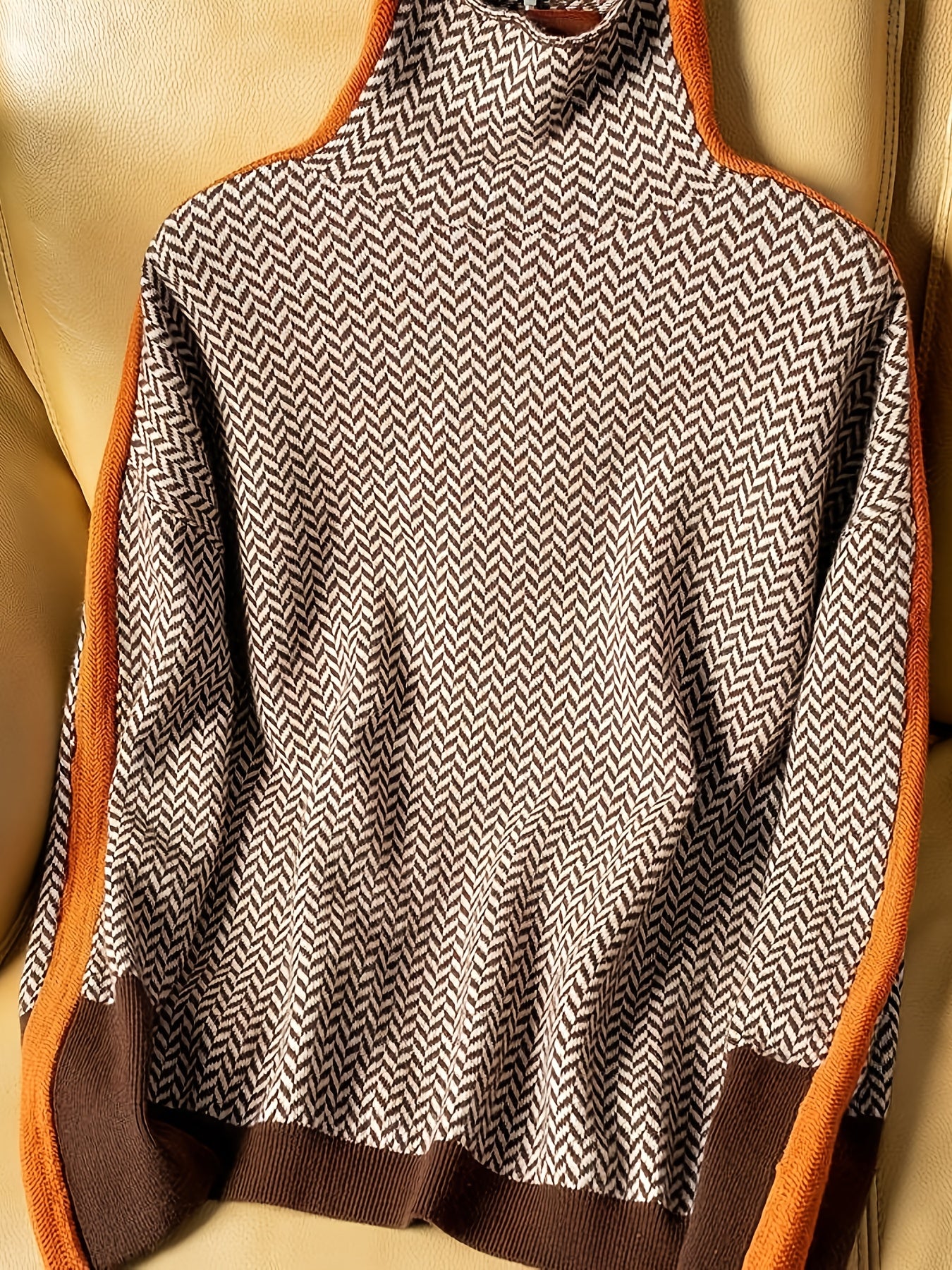 Plus Size, Women's Plus Size Elegant High Neck Sweater - Winter Warm Sweaters Suitable for Fall\u002FWinter