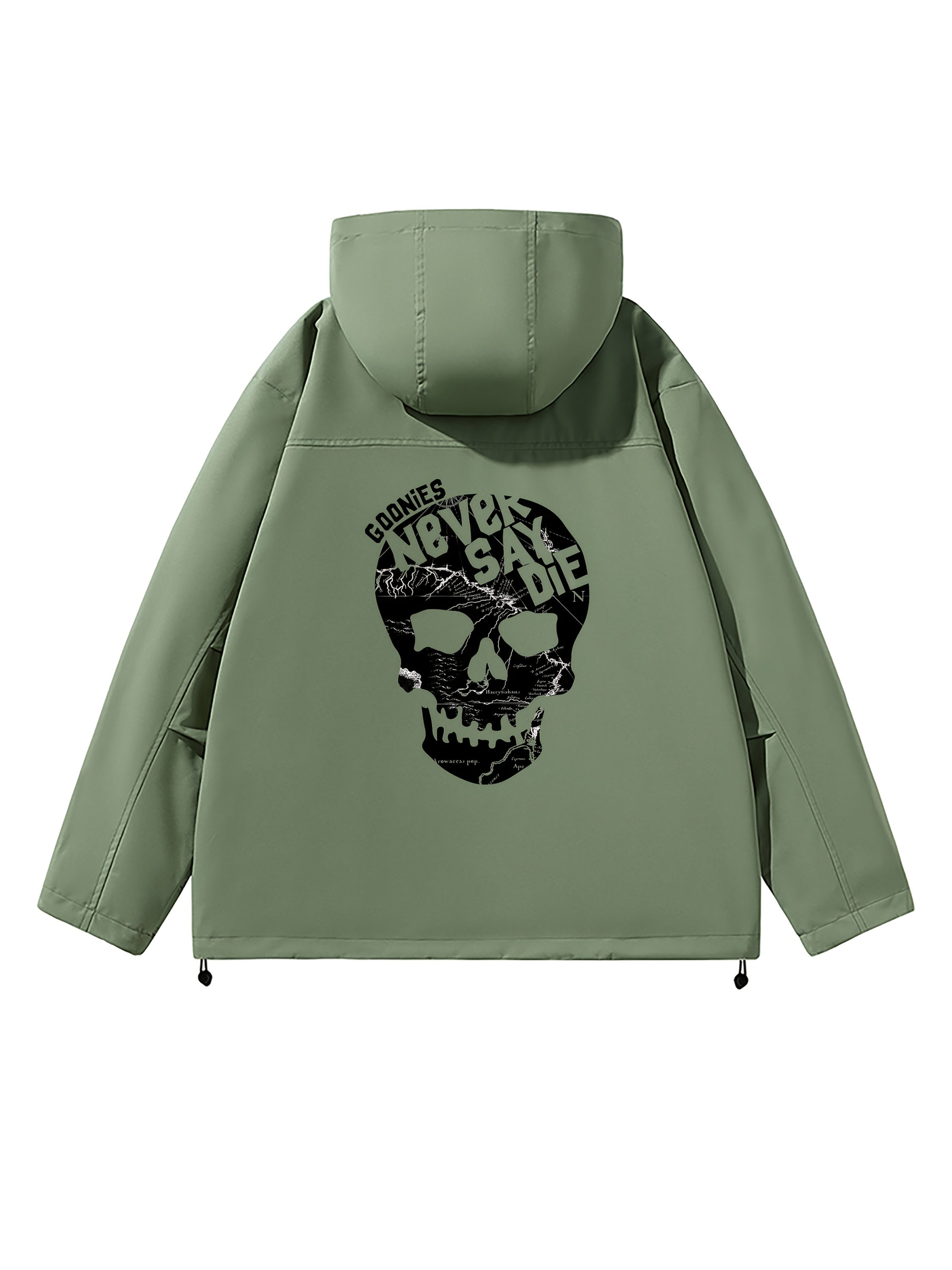 1pc Lightweight Windproof Jacket - Full-Zip Hooded Raincoat with Zippered Pockets