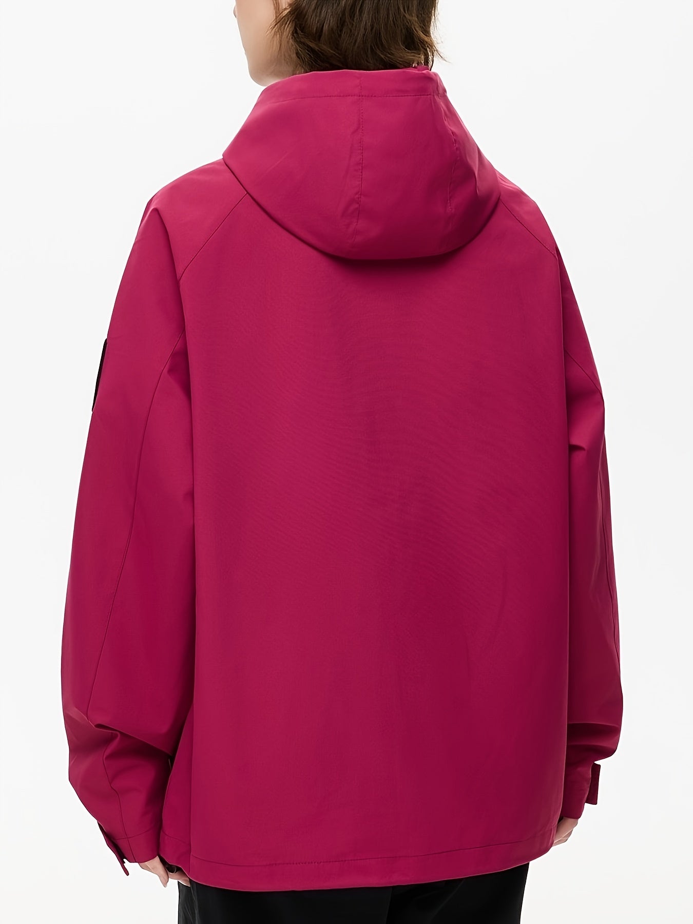 Women's Windproof Full-Zip Hooded Jacket with Full-Zip Front Closure