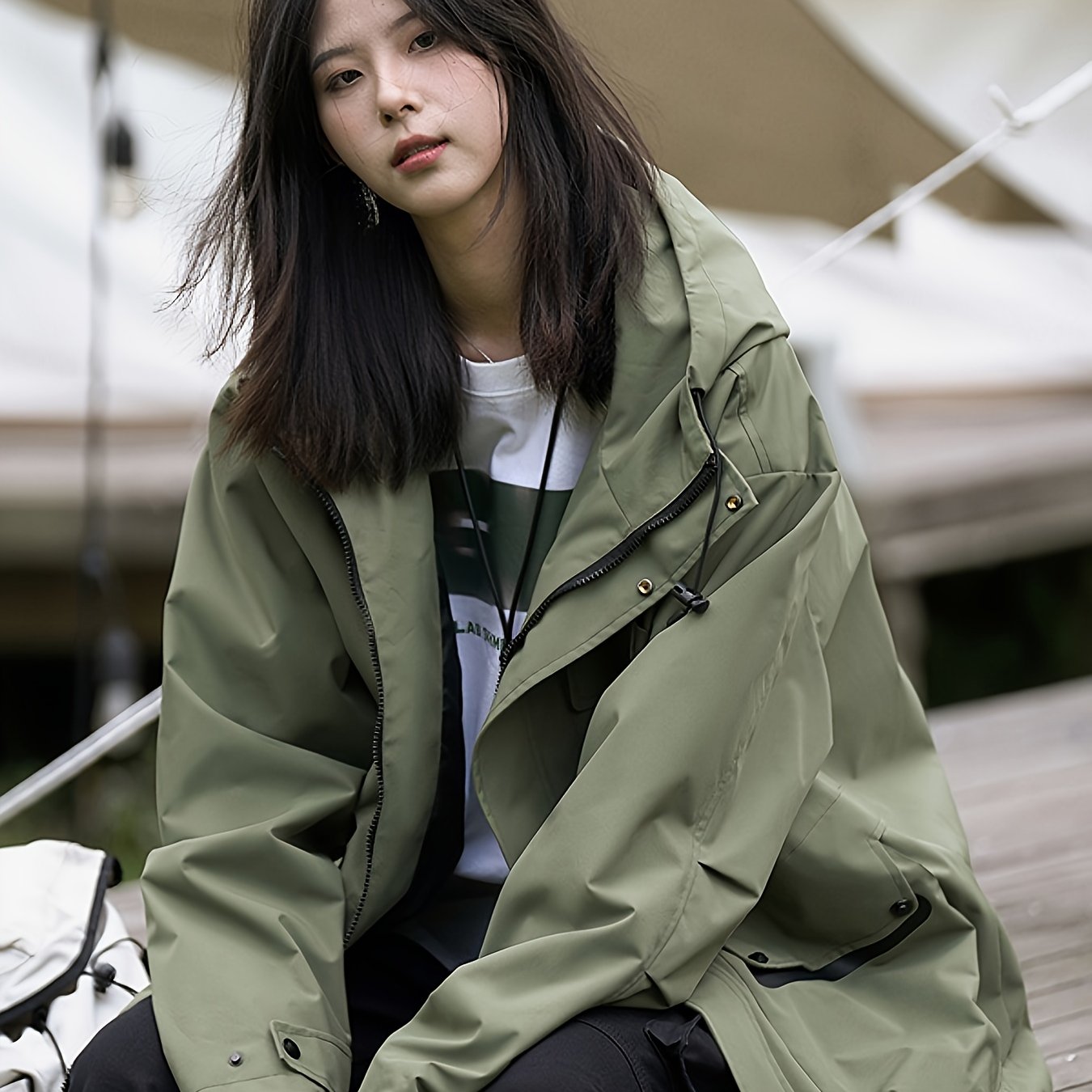 Women'S Windproof Jacket - Lightweight High Quality Outdoor Coat with Full-Zip Front