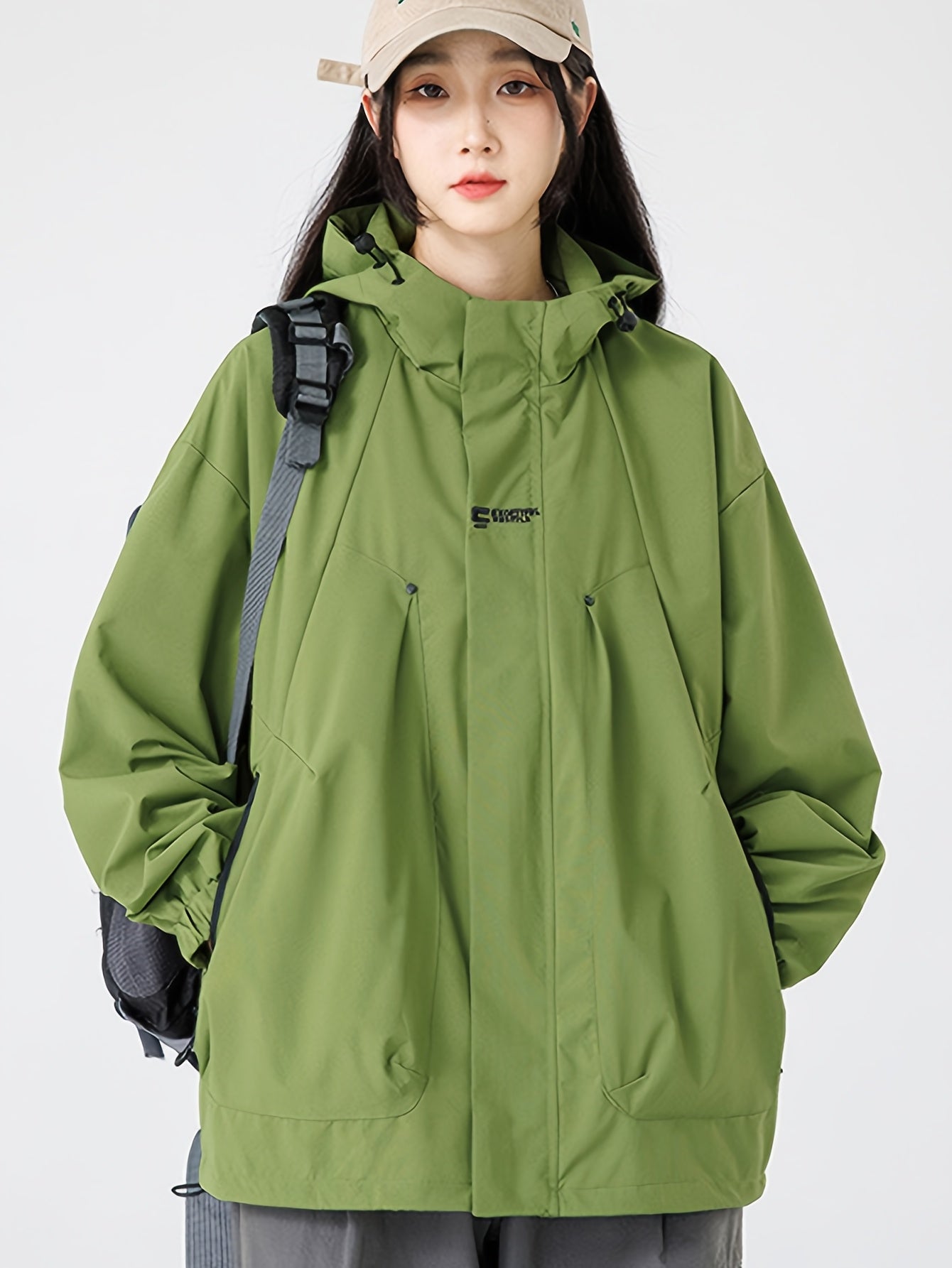 All-Weather Hiking Jacket - & Wind-Resistant Windproof Outdoor Coat with Taped Seams and Adjustable Cuffs