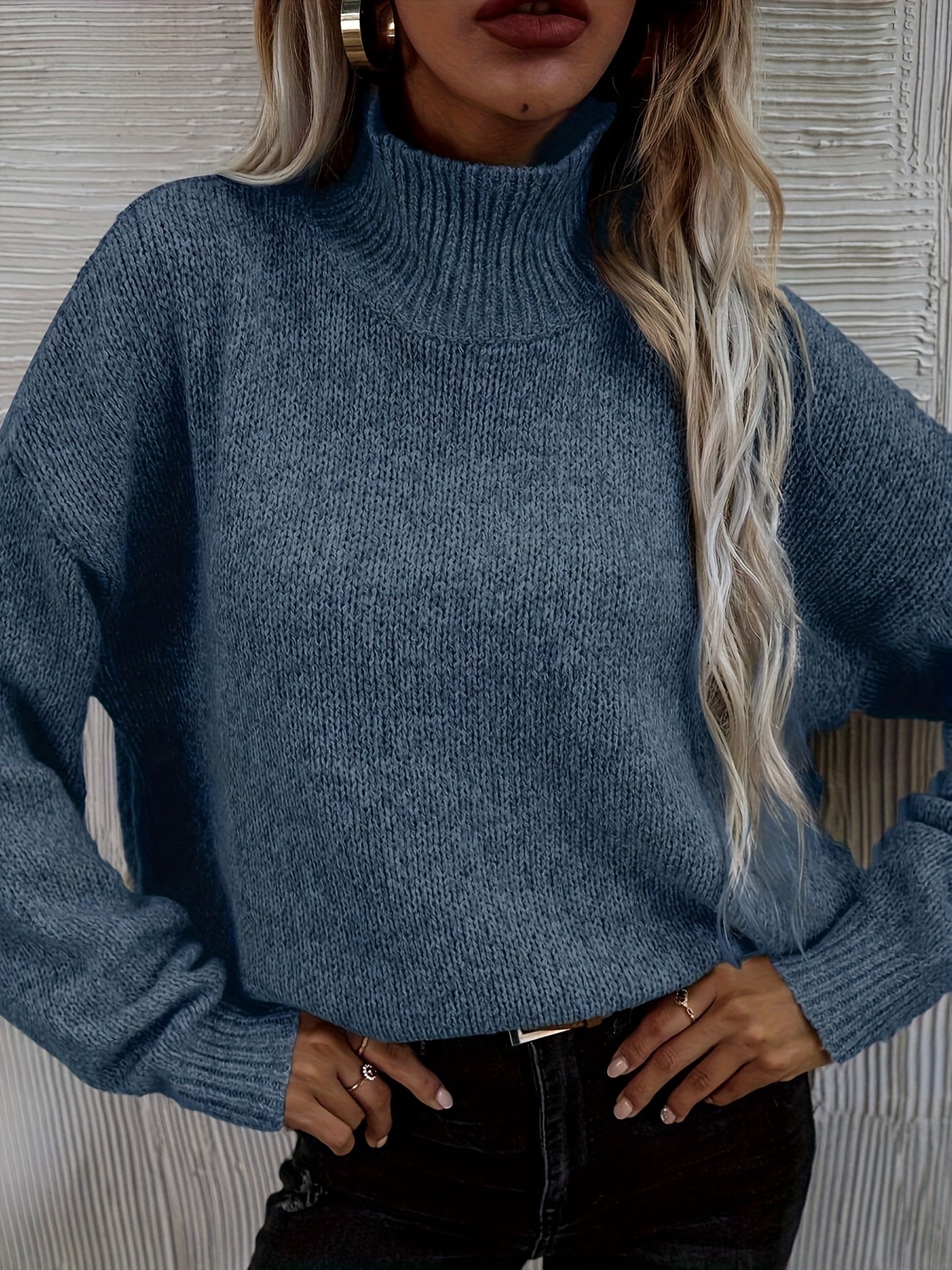 Elegant Cable Sweater Soft Knitwear Women's Oversized Beige Cable Sweater