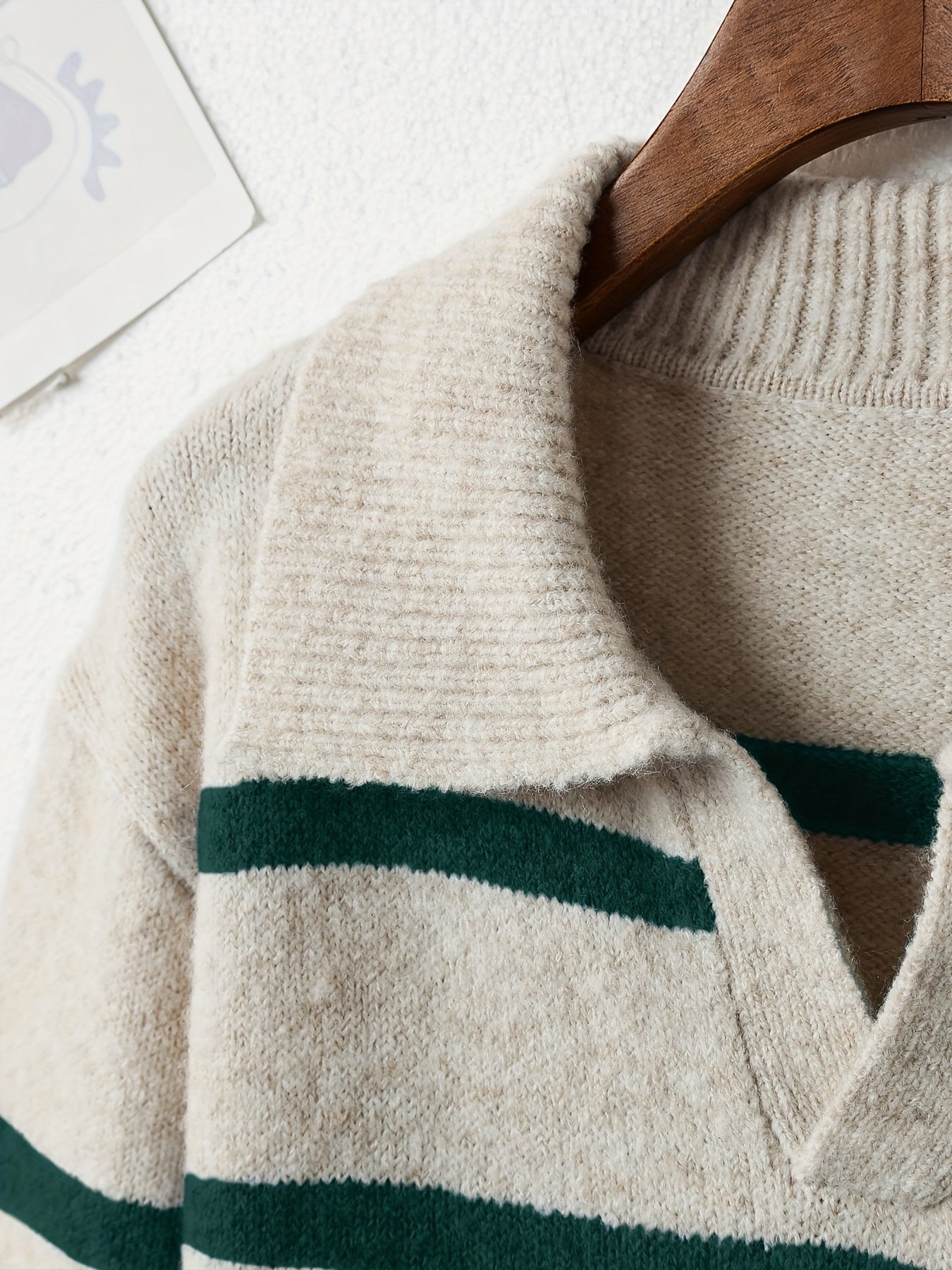 Vintage Striped Color Block Sweater | Elegant Sut Women'S Casual Age-Reducing College Style Pullover for Fall