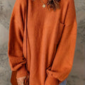 Elegant European-style Women's oversized pullover sweater - Soft and high-end